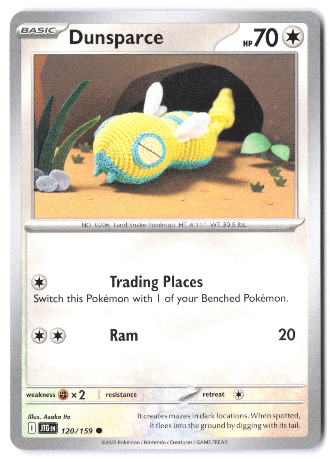 Pokemon Dunsparce 120/159 SV09: Journey Together NM Normal