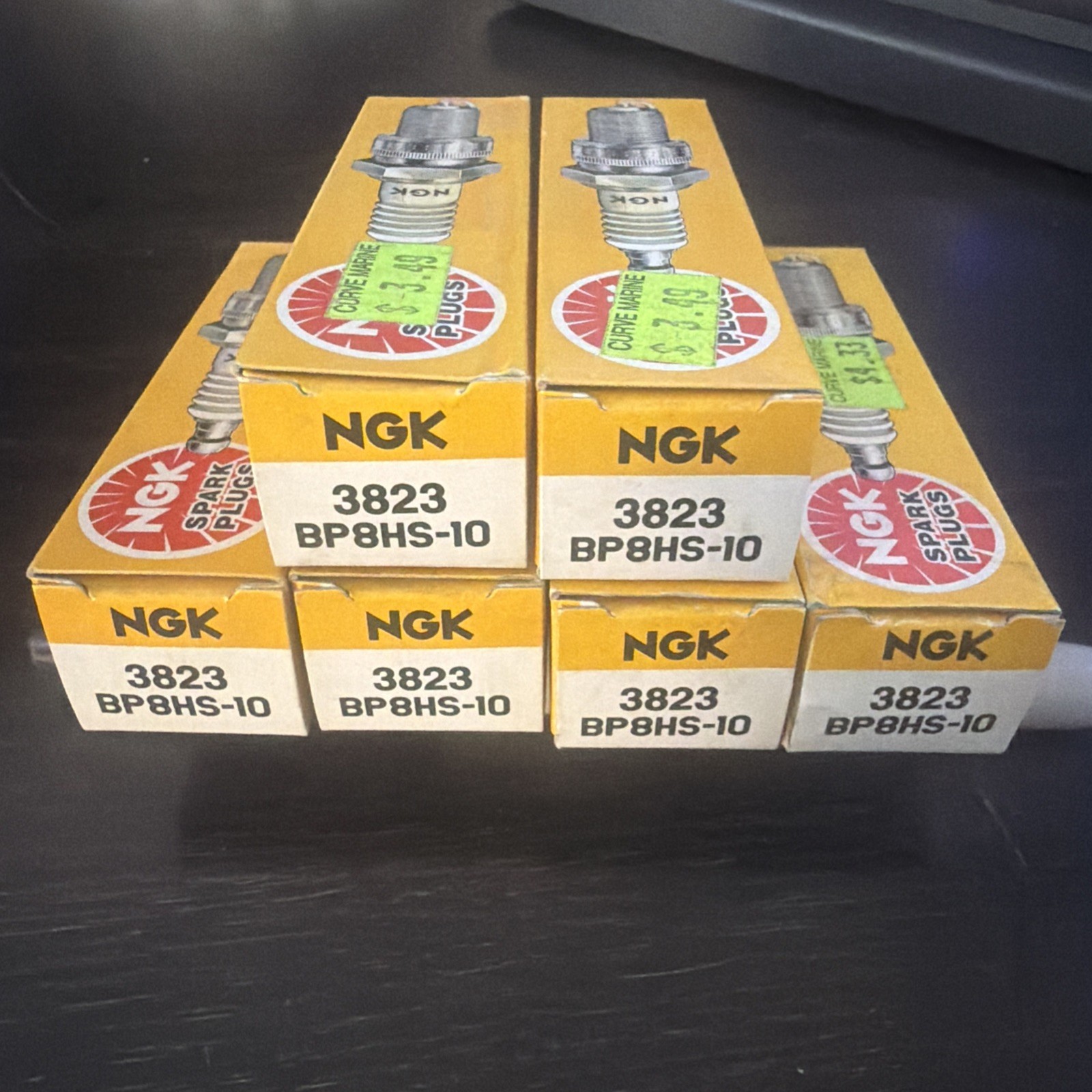 SET OF 6 Genuine NGK BP8HS-10 Spark Plug 3823 OEM New Factory Boat Parts
