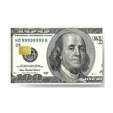 US $100 Custom Vinyl Credit Card Sticker by CC Wraps
