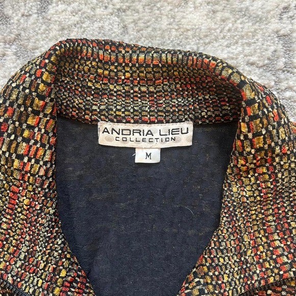 VTG tweed pattern full Zip jacket fall autumn fun… - image 3