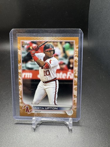 Justin Upton #09/25 - 2022 Topps Memorial Day Camo #444 Angels SSP
