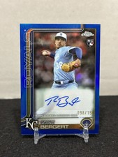 2025 Topps Chrome Update Ryan Bergert RC Blue Refractor Auto /150