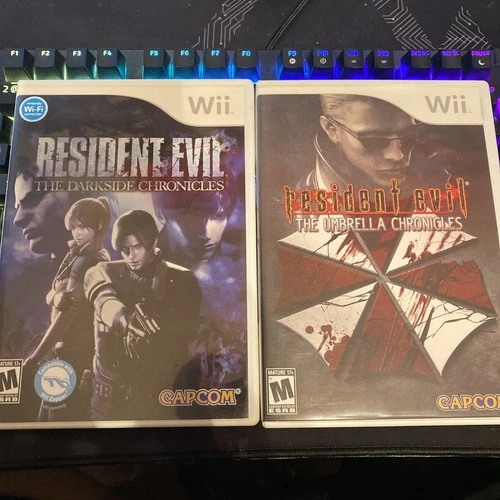 Resident Evil Darkside Chronicles and Umbrella Chronicles Nintendo Wii Complete