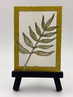 Original ACEO Watercolor & Pen Leaf Branch with Gold Border by BreyhaArt — photo 3