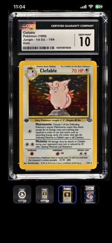 Clefable (1st Edition) graded CGC 10 for sale on eBay