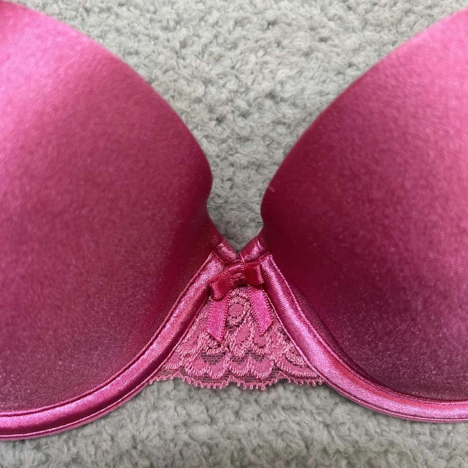 Sutiã Wonderbra 34C sutiã push up 7234 cetim push up underwire rosa - Imagem 2 de 4