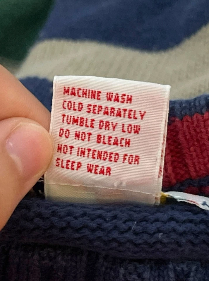 复古 Gymboree 1995 海盗男孩中号 2T 3T 条纹毛衣 — 第 4/4 张图片