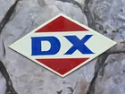 VINTAGE DX GASOLINE PORCELAIN SIGN 9" X  5.5"