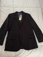 NWT Johnston  Murphy Boys Long Sleeve Notch Lapel Pocketed Woven Blazer Large L