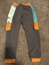 Youth Sweatpants Size Medium Color Orange Blue Gray