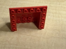 2x Lego #4228 Slope Brick 33 5x6x2  Inverted Red Classic Space 6989 Mega Core