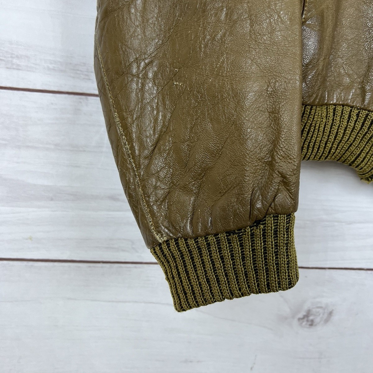 Vintage 50s California Sportswear Leather Jacket Sz 42 Brown Mens