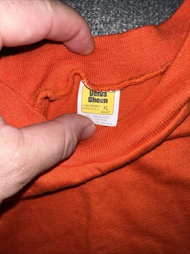 RARE Vintage 70s A & W Root Beer Uniform Ringer Velva Sheen 50/50 T-SHIRT XL - Picture 4 of 13
