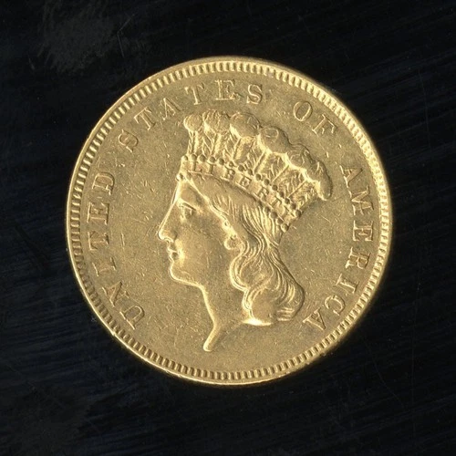 US Coin 1856 $3 Gold Indian Princess Lustrous AU NO RESERVE!
