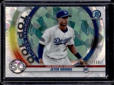 2020 Bowman Jeter Downs Scouts Top 100 Chrome Atomic Refractor #/150 Dodgers