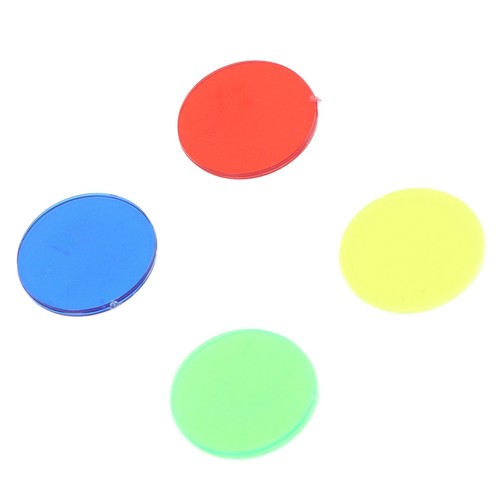 Counting Discs 100 Pieces 4 Color Bingo Counting Chips 15mm Transparent BD - Imagen 20 de 22