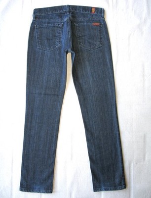 7 For All Mankind Roxanne Skinny Jeans Women Size 26 Dark Blue+Stretch L27