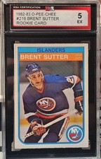82-83 O-Pee-Chee Brent Sutter Rookie KSA 5 🚨🚨🚨 New York Islanders 