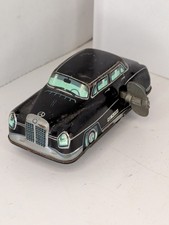 Vintage Mercedes Benz Tin Litho Wind Up Toy Car Made In Japan Working