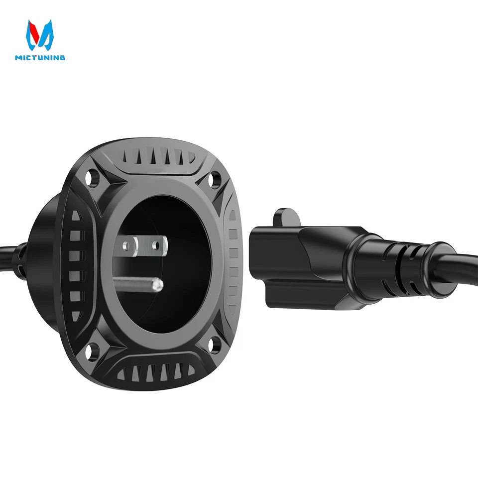 Enchufe de puerto de CA 5 en 1 20A 125 V, cables de extensión dobles de 12 AWG, entrada de alimentación en tierra para RV Foto 4 de 4