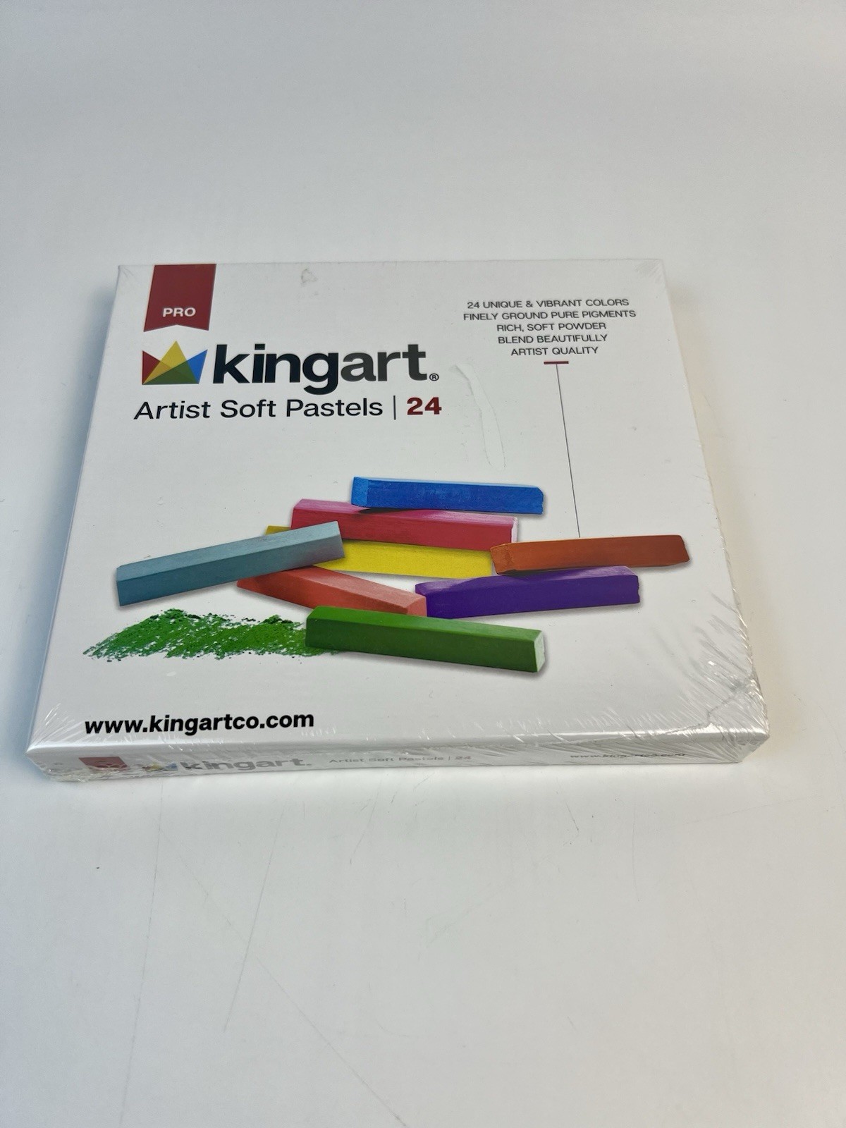 Kingart Artist Pro Soft Pastels 24 Unique Colors Brand New Factory Sealed