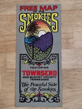 Vintage Brochure Smokey Mountain Townsend Tennessee Blount County Info and Map