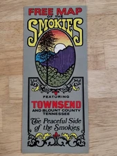Vintage Brochure Smokey Mountain Townsend Tennessee Blount County Info and Map