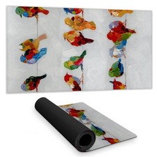 Begin Home Decor C1DM1531ASQ2QL 16 x 32 in. Colorful Birds on Wire Desk Mat -...