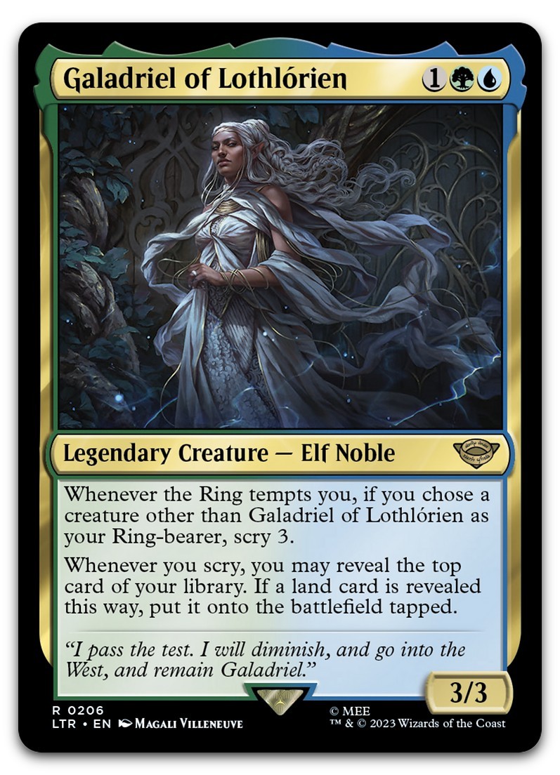 Galadriel of Lothlorien #206 (NM) Lord of the Rings LTR Magic MTG
