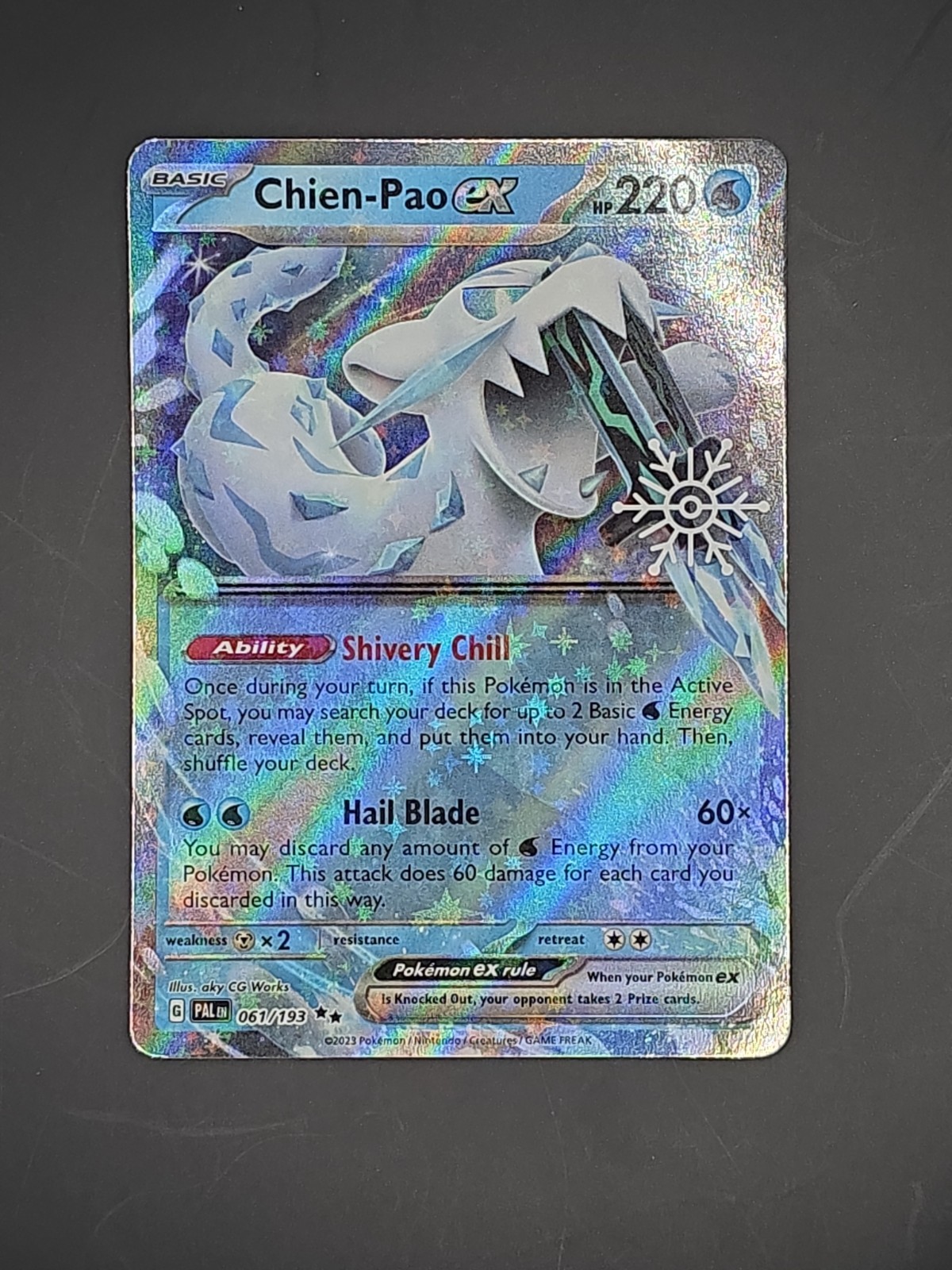 Chien-Pao ex 061/193 Holo Holiday Calender Stamp Promo Paldea Evolved Pokemon NM
