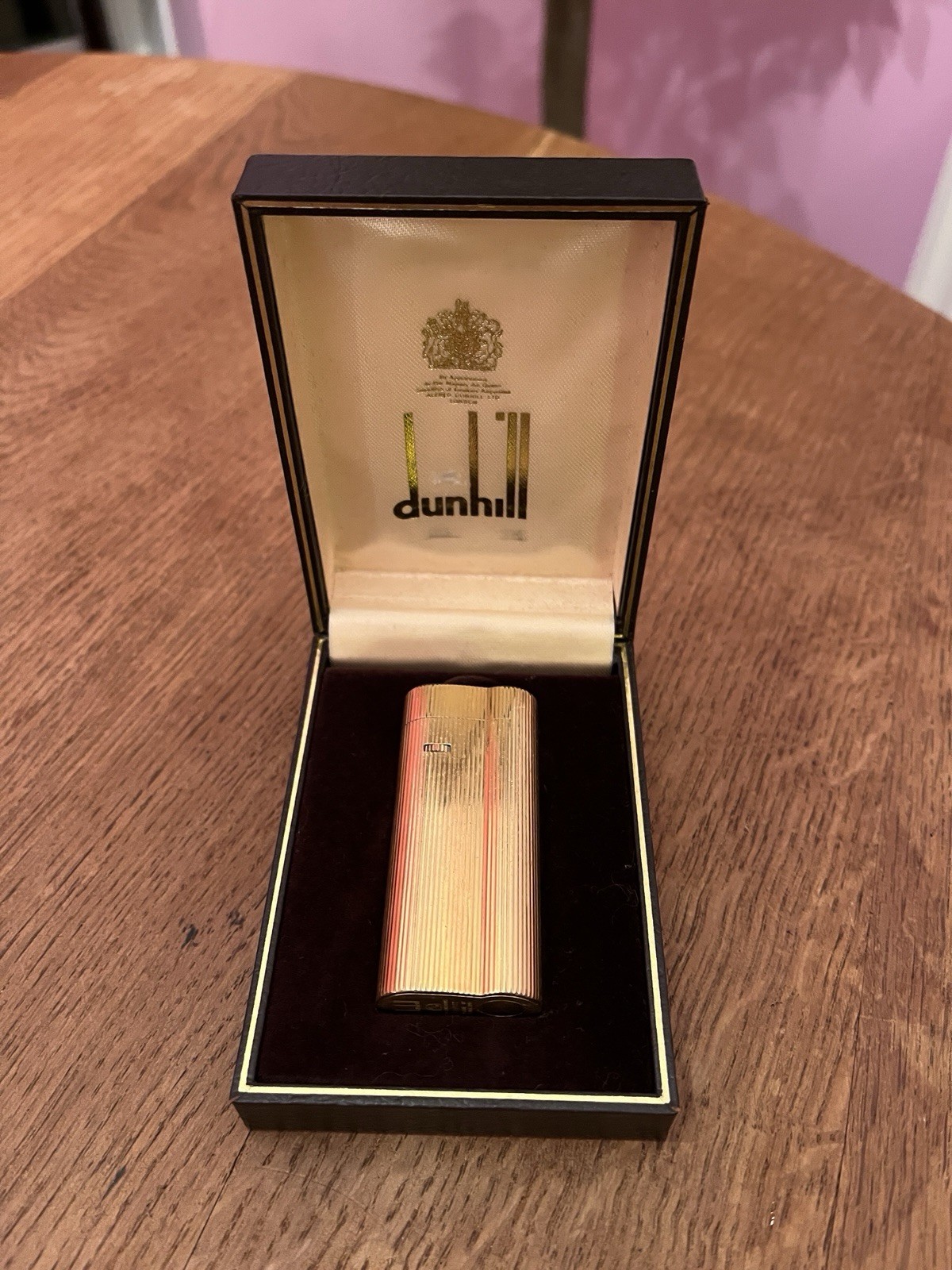 Dunhill Rollagas Vintage Gold-Plated. Original Box. Untested