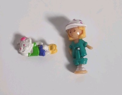 1994 Polly Pocket Vintage Doll Dog House -Polly&Animal Figure Bluebird Toy only