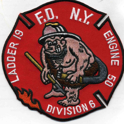 New York City - FDNY Engine - 50 / Lad-19 / Div-6, NY (5'' x 5'') fire patch