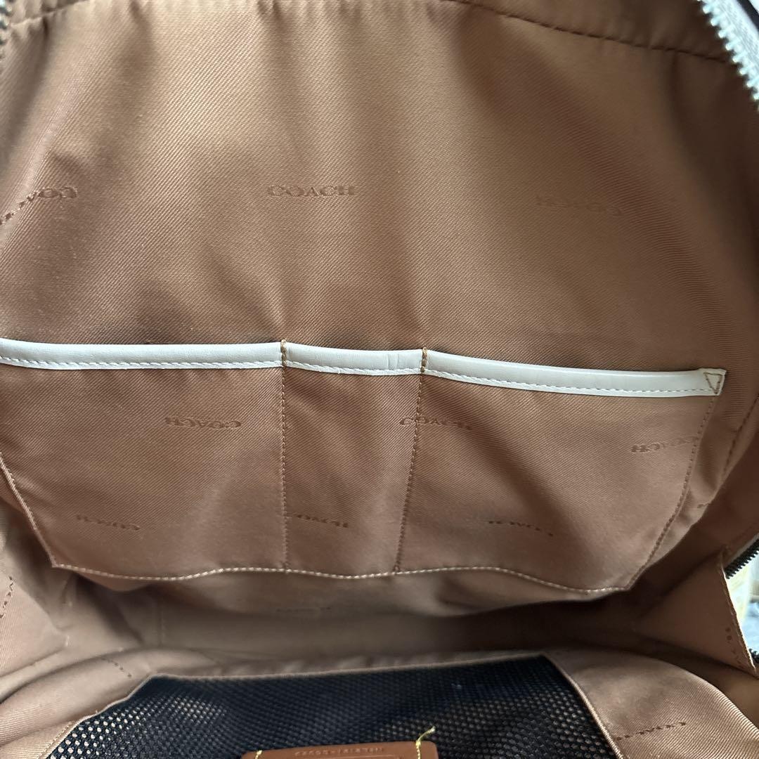 [Extremely Good Condition] COACH Light Gray Leath… - image 7