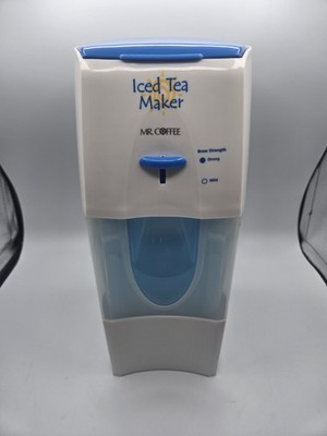 Mr. Coffee TM75 Iced Tea Maker 3 Qt White/Blue/Gray 725W Electric No Pitcher