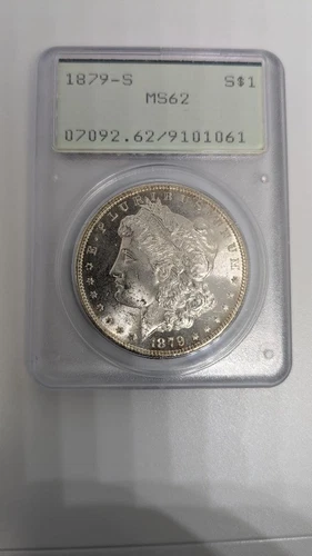 1879-S  PCGS MS 62 Morgan Silver Dollars OGH Uncirculated Rattler Holder (H)