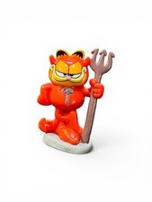 Vintage Halloween Garfield Red Devil Costume Pitchfork Pvc Figurine