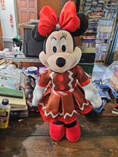 Christmas Holiday Disney 22 in Minnie Mouse Gingerbread Porch Plush Greeter