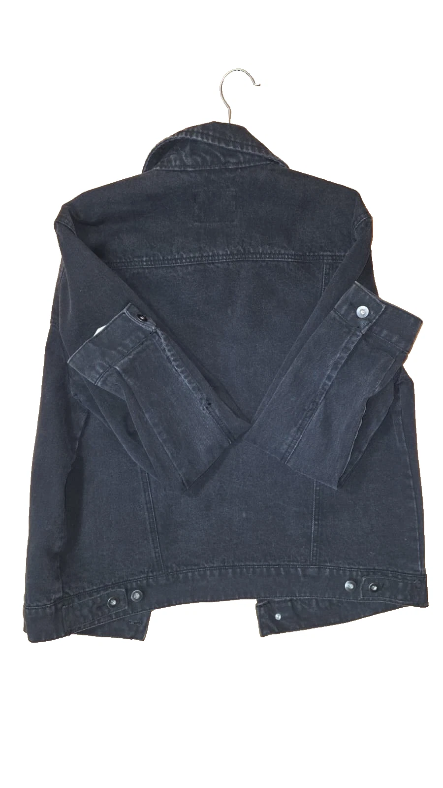 LAZER Men’s Black Denim Jacket -Size Large -Full Button Classic Fit-New With Tag image 4
