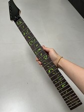 Black head 24fret Rosewood Maple Tree of Life Green flower Electric Guitar Neck