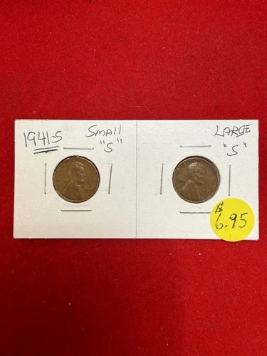 ** 1941-S LINCOLN CENTS- LARGE AND SMALL 'S' VARIETIES  (ADD TO YOUR SET) 🔥 **
