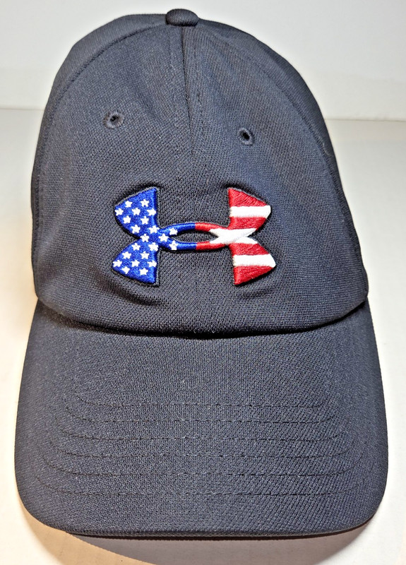 Under Armour Men Hat Cap USA FLAG Logo Strap Back Low Profile Blitzing 1369809