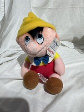 1985 Walt Disney 7 Pinocchio Sitting Plush Animated Film Classic Original Tag