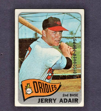 2017 TOPPS REDISCOVER BUYBACK 1965 TOPPS SILVER #231 JERRY ADAIR ORIOLES VINTAGE