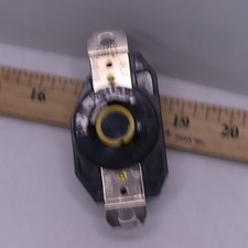 Leviton 20 Amp 3-Wire Nylon Single Outlet, Black