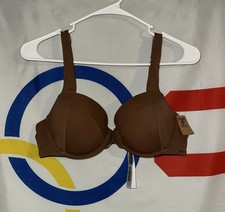 NWT Victoria Secret Pink Push Up Bikini Top Medium Brown Padded