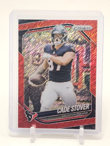 CADE STOVER 2025 PANINI PRIZM RED SHIMMER /49 #101 FOOTBALL HOUSTON TEXANS Q3948