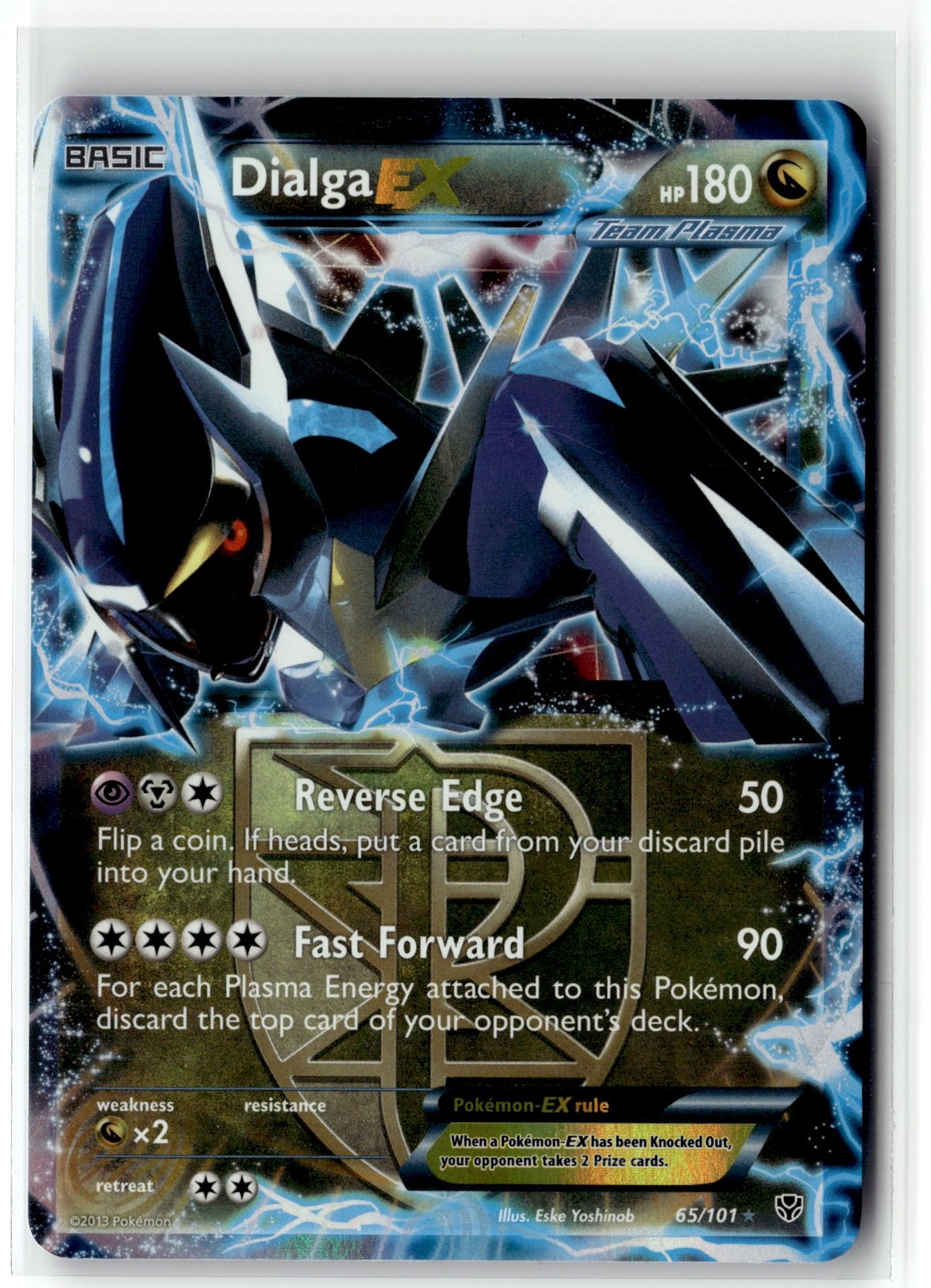 Dialga EX ⭐️ 65/101 Holo Rare EX Plasma Blast 2013 Pokemon NM
