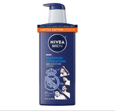 NIVEA MEN Real Madrid Limited Edition Design Maximum Hydration 48-Hour, 16.9 Oz