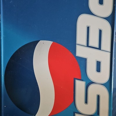 Pepsi Cuida Tu Alimentacion Advertising Sign Blue Red White Logo 18'' Soda